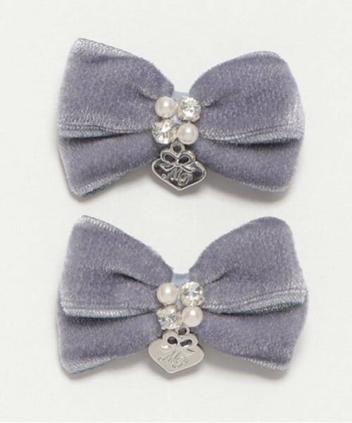 mezzo piano / メゾピアノ ヘアピン | ミニリボン　ヘアクリップ2個セット | 詳細1