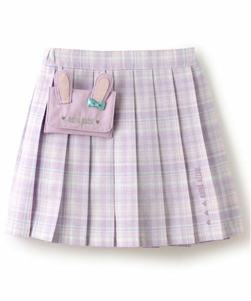 mezzo piano / メゾピアノ ショート・ハーフ・半端丈パンツ | 移動ポケットつき　チェックプリーツスカパン | 詳細18