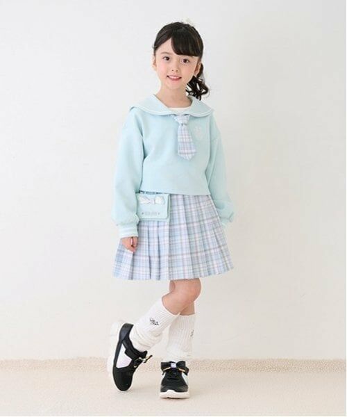 mezzo piano / メゾピアノ ショート・ハーフ・半端丈パンツ | 移動ポケットつき　チェックプリーツスカパン | 詳細3