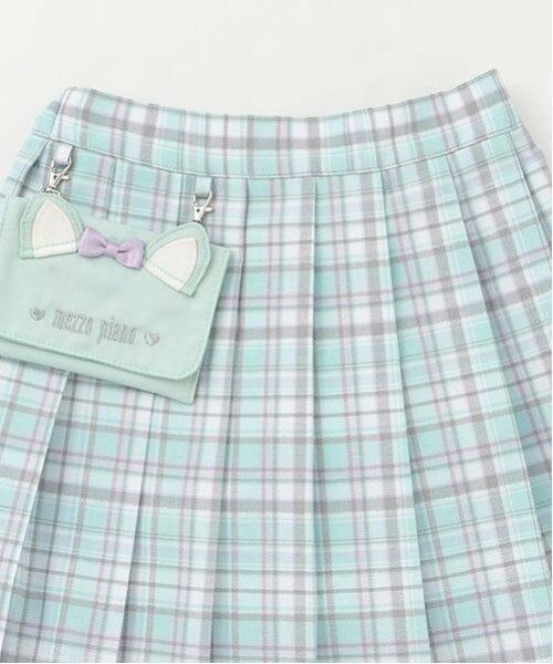 mezzo piano / メゾピアノ ショート・ハーフ・半端丈パンツ | 移動ポケットつき　チェックプリーツスカパン | 詳細6