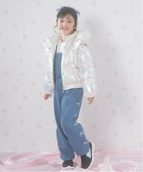 mezzo piano / メゾピアノ その他パンツ | あったか裏起毛デニム　ワイドパンツ | 詳細4