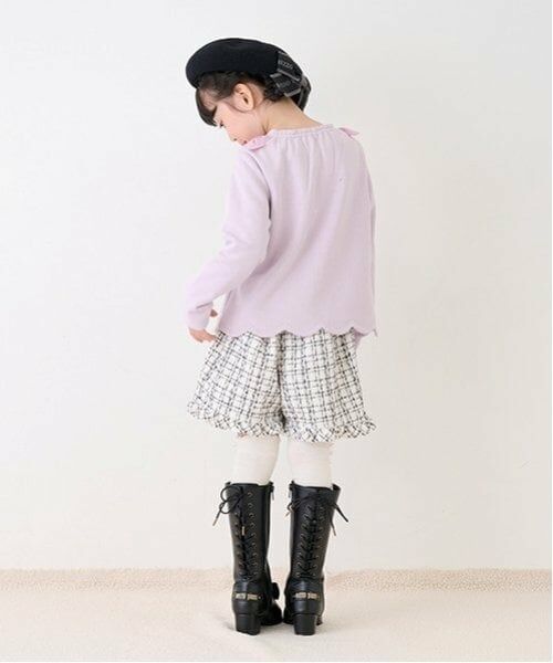 mezzo piano / メゾピアノ ショート・ハーフ・半端丈パンツ | 吊りつき　ツィード　ショートパンツ | 詳細5