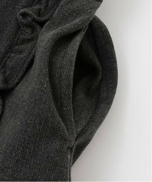 mezzo piano / メゾピアノ ショート・ハーフ・半端丈パンツ | あったか裏起毛デニム　プリーツラップショートパンツ | 詳細10