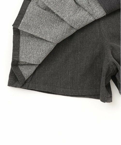 mezzo piano / メゾピアノ ショート・ハーフ・半端丈パンツ | あったか裏起毛デニム　プリーツラップショートパンツ | 詳細11