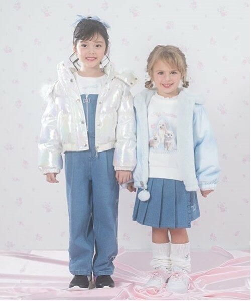 mezzo piano / メゾピアノ ショート・ハーフ・半端丈パンツ | あったか裏起毛デニム　プリーツラップショートパンツ | 詳細4