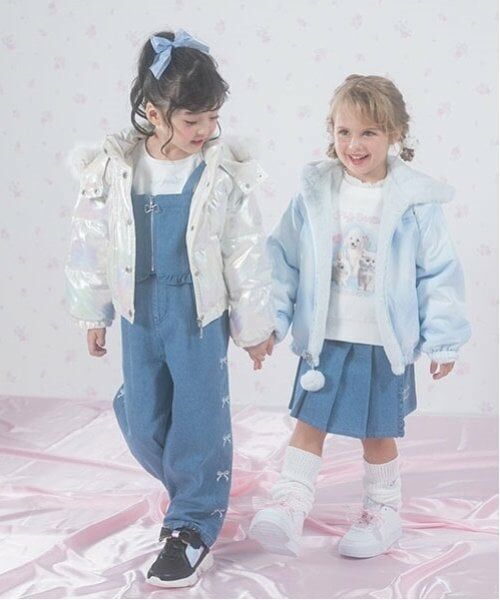 mezzo piano / メゾピアノ ショート・ハーフ・半端丈パンツ | あったか裏起毛デニム　プリーツラップショートパンツ | 詳細6