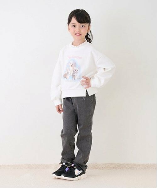 mezzo piano / メゾピアノ その他パンツ | あったかパウダーデニム　ロングパンツ（黒）