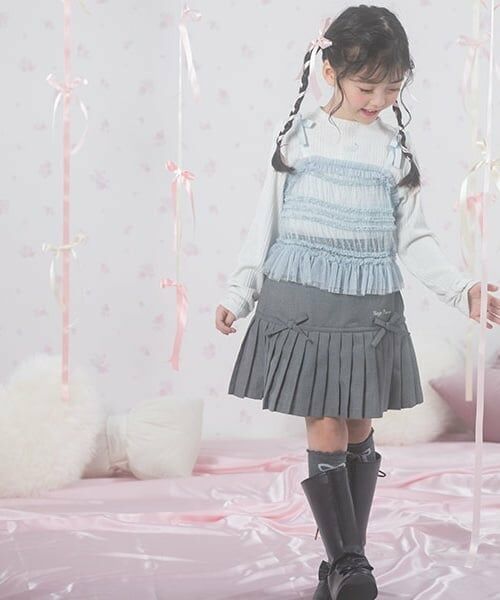 mezzo piano / メゾピアノ ショート・ハーフ・半端丈パンツ | 細プリーツ　スカパン | 詳細13