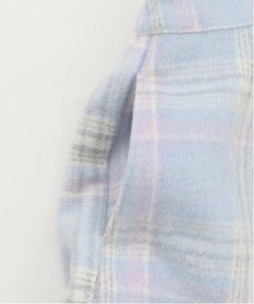 mezzo piano / メゾピアノ ミニ・ひざ丈スカート | シャギーチェック・ボア フレアスカート | 詳細10