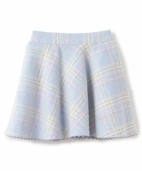 mezzo piano / メゾピアノ ミニ・ひざ丈スカート | シャギーチェック・ボア フレアスカート | 詳細16