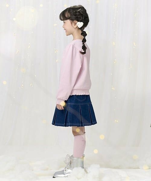 mezzo piano / メゾピアノ ショート・ハーフ・半端丈パンツ | 裏起毛　キラキラパーツ　スカパン | 詳細16