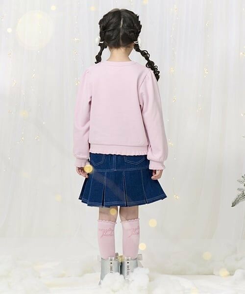 mezzo piano / メゾピアノ ショート・ハーフ・半端丈パンツ | 裏起毛　キラキラパーツ　スカパン | 詳細17