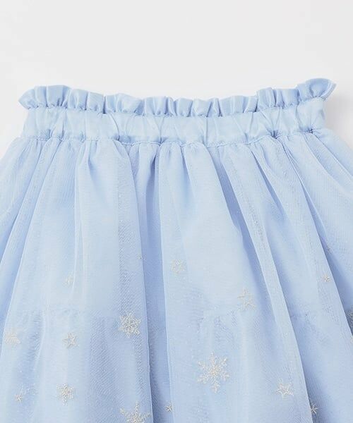 mezzo piano / メゾピアノ ミニ・ひざ丈スカート | スノー刺繍 チュールスカート | 詳細2