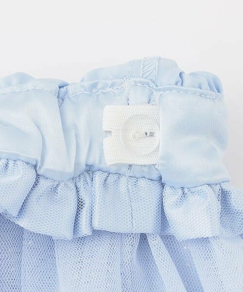 mezzo piano / メゾピアノ ミニ・ひざ丈スカート | スノー刺繍 チュールスカート | 詳細3