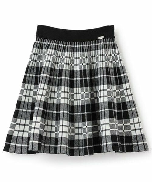 mezzo piano / メゾピアノ ミニ・ひざ丈スカート | チェックジャガード　ニットスカート | 詳細10