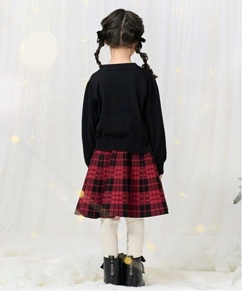 mezzo piano / メゾピアノ ミニ・ひざ丈スカート | チェックジャガード　ニットスカート | 詳細12