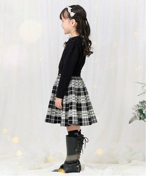 mezzo piano / メゾピアノ ミニ・ひざ丈スカート | チェックジャガード　ニットスカート | 詳細13
