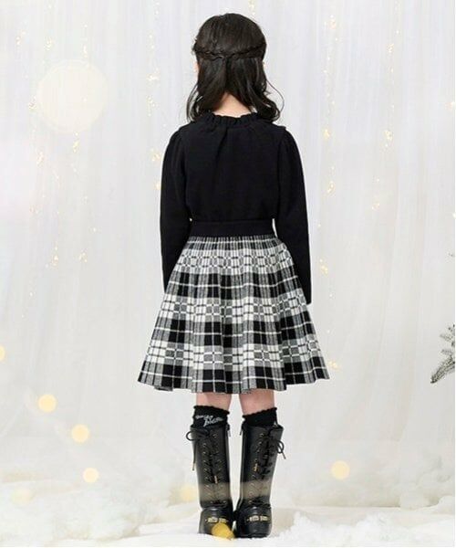 mezzo piano / メゾピアノ ミニ・ひざ丈スカート | チェックジャガード　ニットスカート | 詳細14