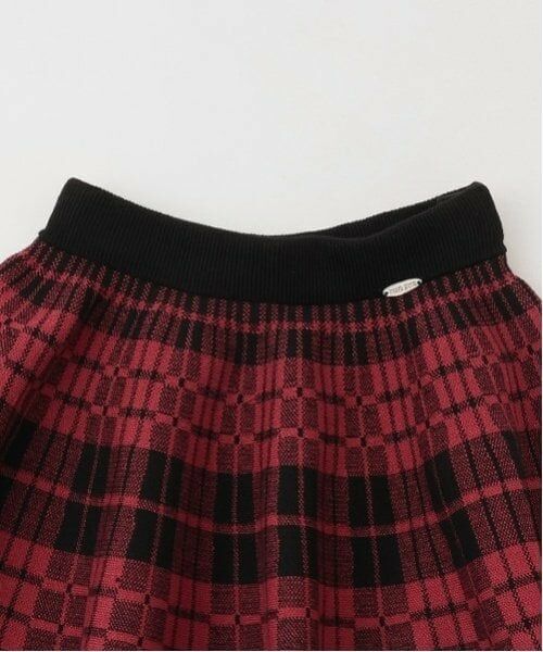 mezzo piano / メゾピアノ ミニ・ひざ丈スカート | チェックジャガード　ニットスカート | 詳細2