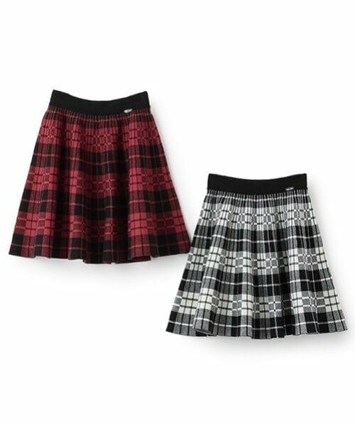 mezzo piano / メゾピアノ ミニ・ひざ丈スカート | チェックジャガード　ニットスカート | 詳細7