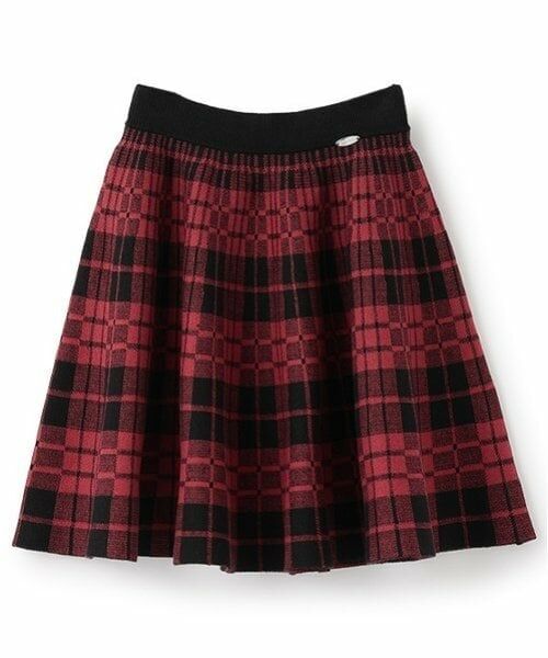 mezzo piano / メゾピアノ ミニ・ひざ丈スカート | チェックジャガード　ニットスカート | 詳細9