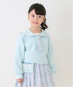 mezzo piano / メゾピアノ その他トップス | セーラー短丈プルオーバー＆長袖Tシャツセット