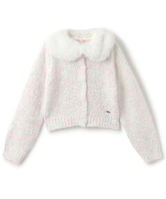 mezzo piano / メゾピアノ カーディガン・ボレロ | ふわもこニットカーディガン　ファーティペット付