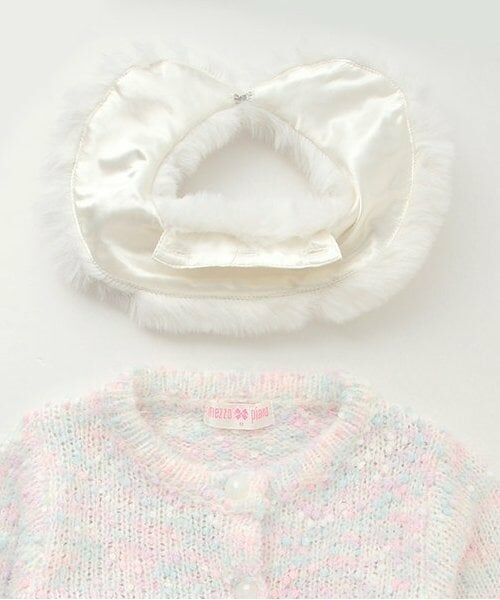 mezzo piano / メゾピアノ カーディガン・ボレロ | ふわもこニットカーディガン　ファーティペット付 | 詳細3