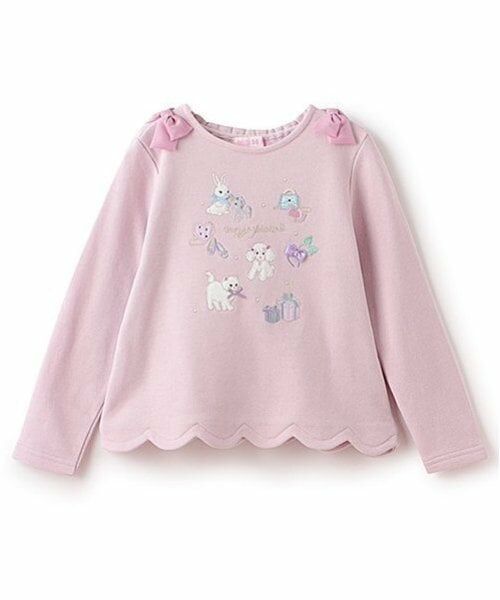 mezzo piano / メゾピアノ スウェット | ショッピングモチーフ刺しゅう　裾スカラップトレーナー | 詳細13