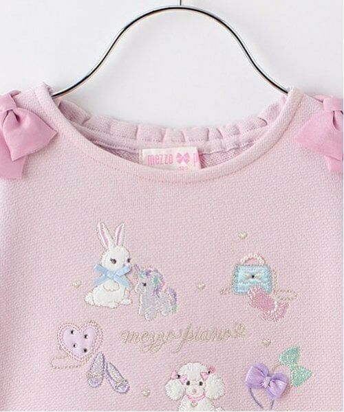 mezzo piano / メゾピアノ スウェット | ショッピングモチーフ刺しゅう　裾スカラップトレーナー | 詳細5