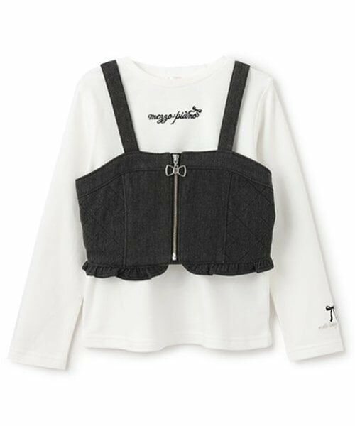 mezzo piano / メゾピアノ その他トップス | デニムビスチェ×長袖Tシャツセット | 詳細20