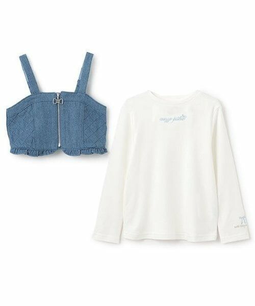 mezzo piano / メゾピアノ その他トップス | デニムビスチェ×長袖Tシャツセット | 詳細6