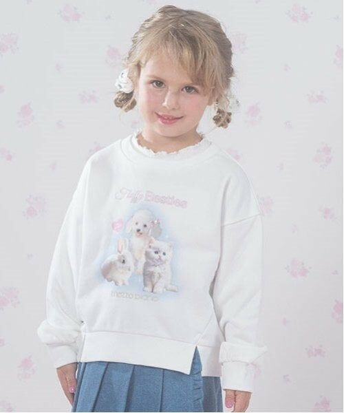 mezzo piano / メゾピアノ スウェット | どうぶつ転写　トレーナー（オフ ホワイト）