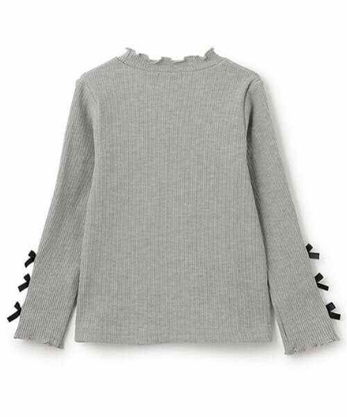 mezzo piano / メゾピアノ Tシャツ | 袖リボン　プチハイネック　長袖Tシャツ | 詳細14