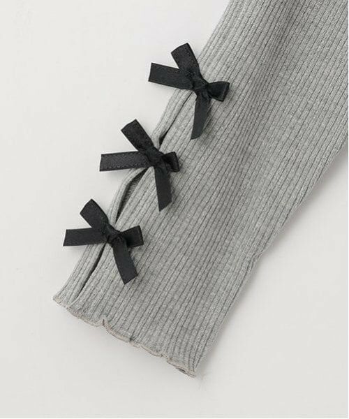 mezzo piano / メゾピアノ Tシャツ | 袖リボン　プチハイネック　長袖Tシャツ | 詳細18