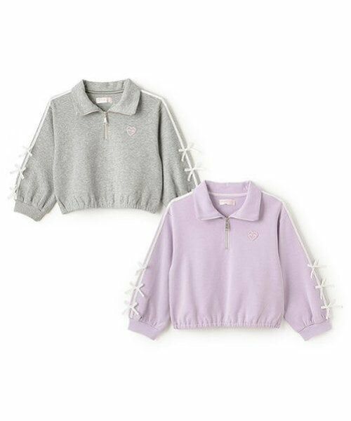 mezzo piano / メゾピアノ スウェット | リボンライン　ハーフジップトレーナー | 詳細10