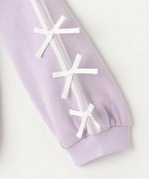 mezzo piano / メゾピアノ スウェット | リボンライン　ハーフジップトレーナー | 詳細7