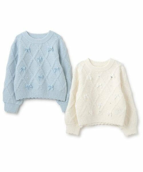 mezzo piano / メゾピアノ ニット・セーター | リボンいっぱい　ニットプルオーバー | 詳細10