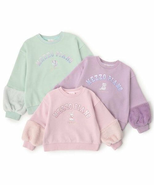 mezzo piano / メゾピアノ スウェット | どうぶつロゴ　ファー袖トレーナー | 詳細11