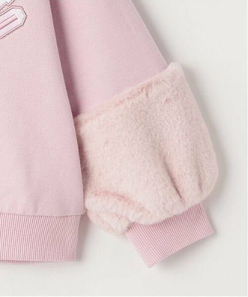 mezzo piano / メゾピアノ スウェット | どうぶつロゴ　ファー袖トレーナー | 詳細9