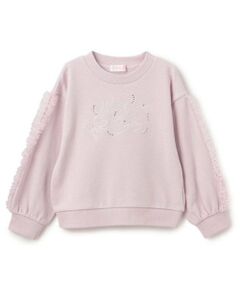 mezzo piano / メゾピアノ スウェット | 袖チュールフリル　トレーナー