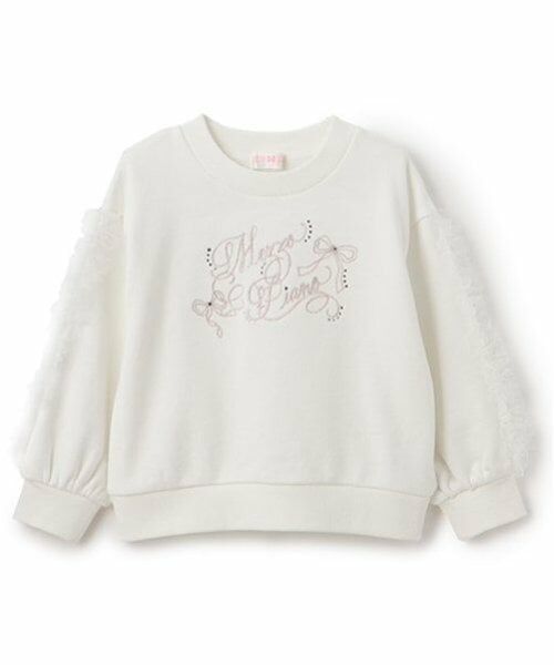 mezzo piano / メゾピアノ スウェット | 袖チュールフリル　トレーナー | 詳細12