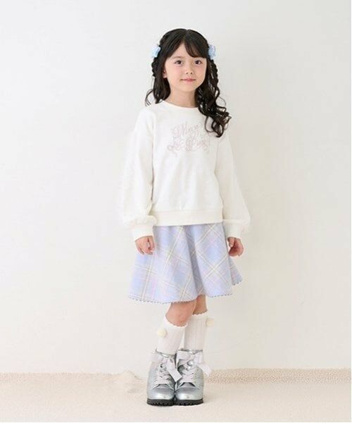 mezzo piano / メゾピアノ スウェット | 袖チュールフリル　トレーナー | 詳細3