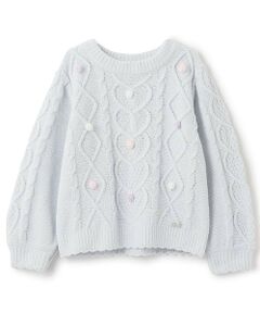 mezzo piano / メゾピアノ ニット・セーター | カラフルポンポン　モールニットプルオーバー