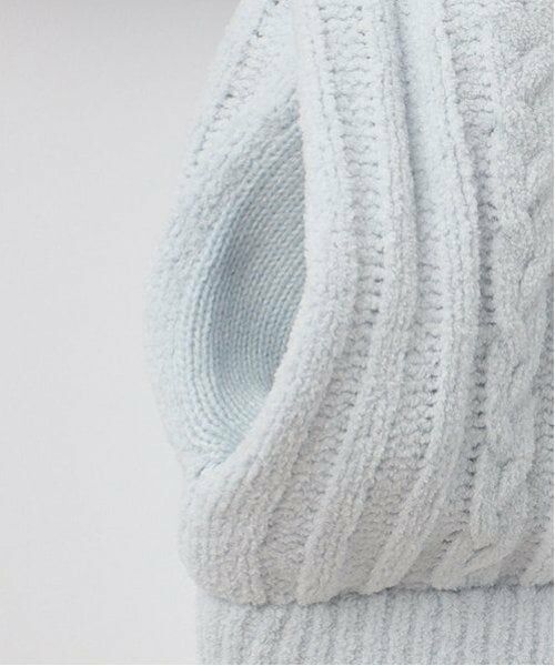 mezzo piano / メゾピアノ パーカー | モールニット　裏ボア　ジップパーカ | 詳細10