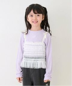 mezzo piano / メゾピアノ Tシャツ | チュールビスチェ＆長袖Tシャツセット