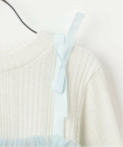 mezzo piano / メゾピアノ Tシャツ | チュールビスチェ＆長袖Tシャツセット | 詳細11