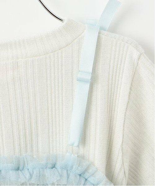 mezzo piano / メゾピアノ Tシャツ | チュールビスチェ＆長袖Tシャツセット | 詳細13