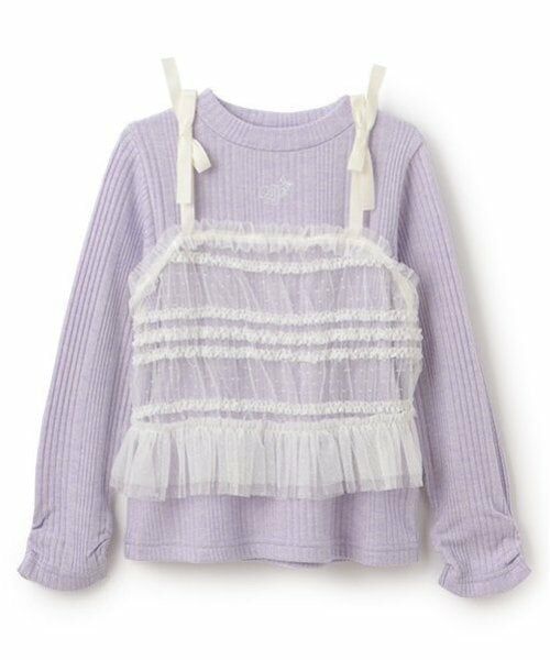 mezzo piano / メゾピアノ Tシャツ | チュールビスチェ＆長袖Tシャツセット | 詳細17