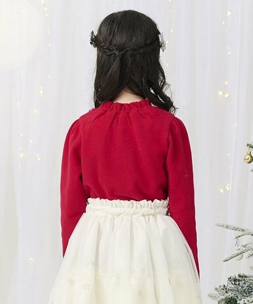 mezzo piano / メゾピアノ Tシャツ | ネックレス刺繍　プチハイネックTシャツ | 詳細13